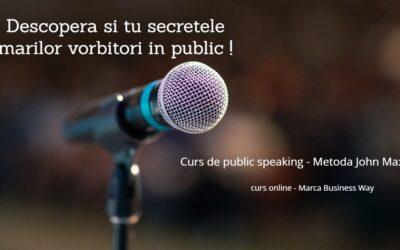 Public Speaking – Metoda John Maxwell- online