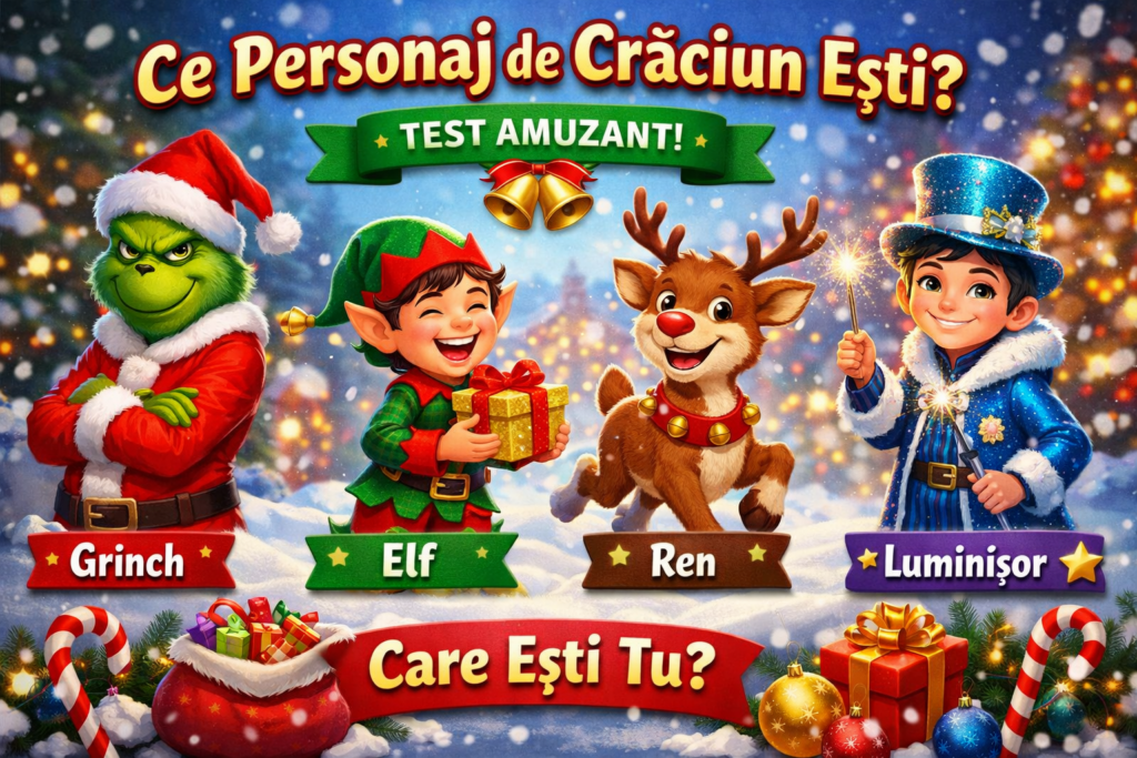 Ce personaj de Crăciun ești?-test amuzant
